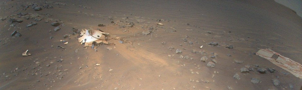 Wider view of the landing site