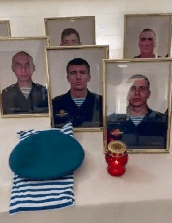 Pictures of the dead soldiers from the 247th Guards Airborne Regiment