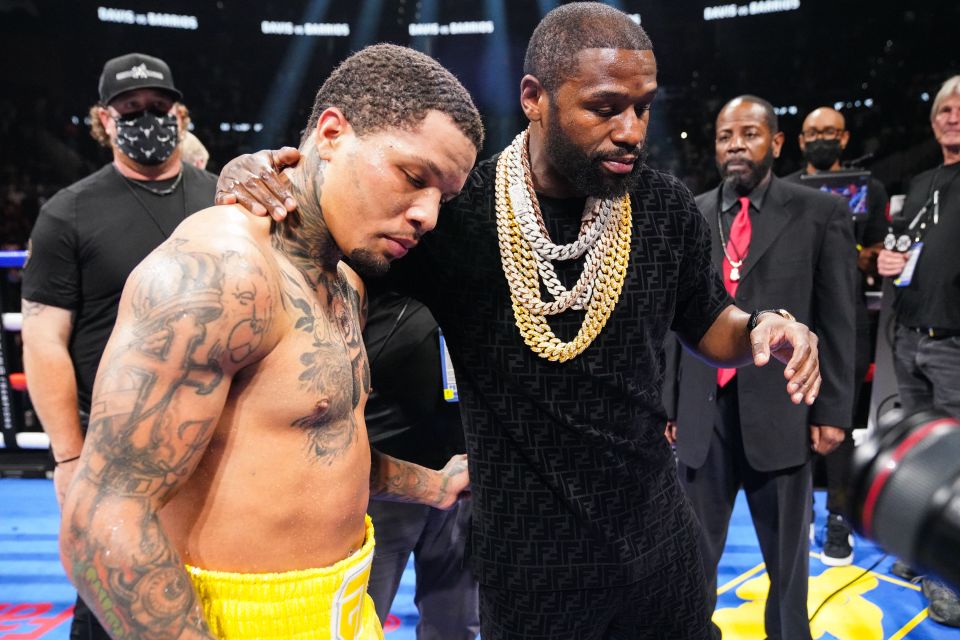 Gervonta Davis pictured with promoter Floyd Mayweather