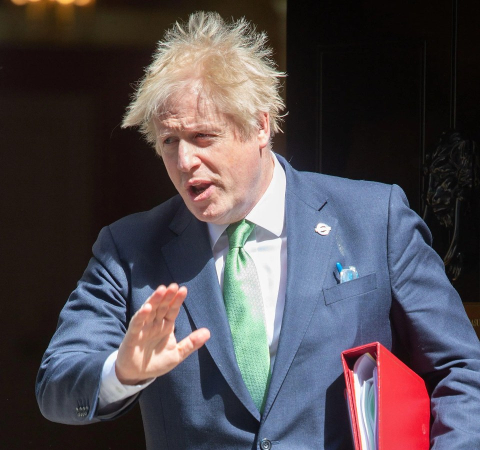 Boris Johnson leaving No10 yesterday