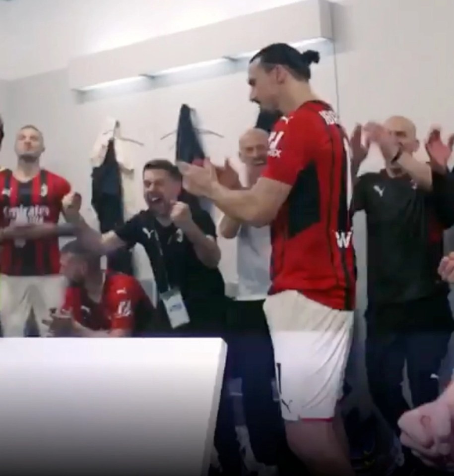 Ibrahimovic delivered an inspirational speech before kicking off the party