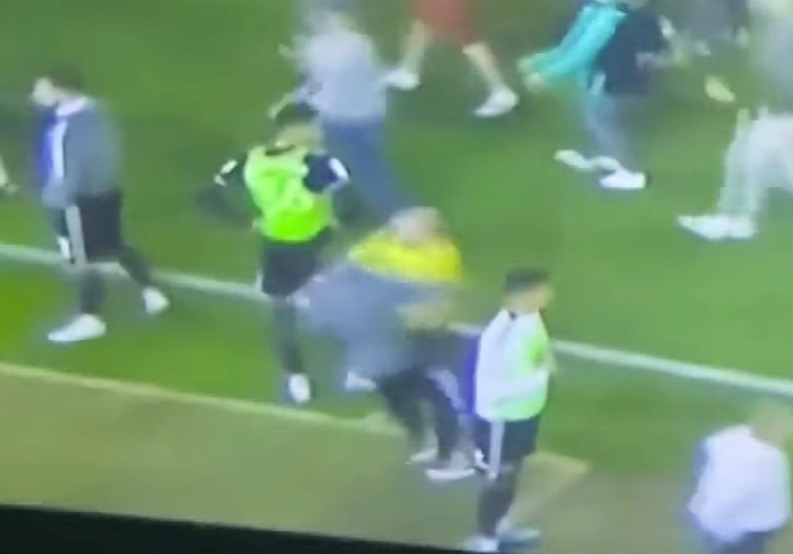 Billy Sharp was attacked by a Nottingham Forest fan after the final whistle