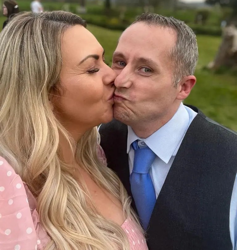 Aimee, pictured with husband Davin, said: 'We have very little alone time and he’s fed up'