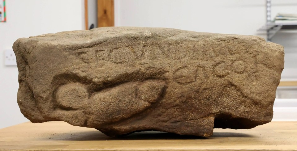 Archaeologists dug up a slab of stone at Hadrian’s Wall with a 1,800-year-old willy on it