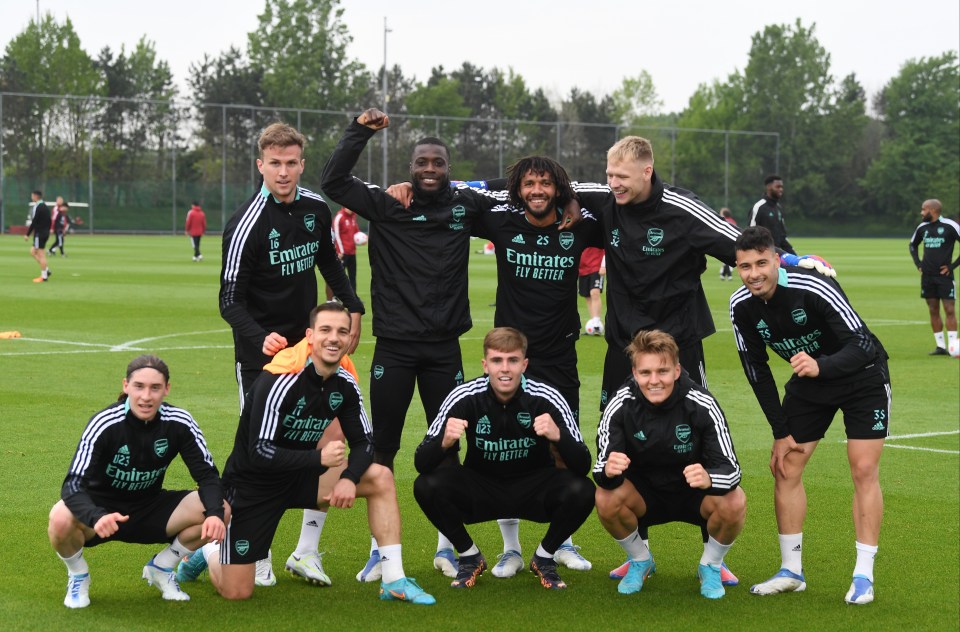 The Gunners' first-team squad trained at London Colney on Sunday