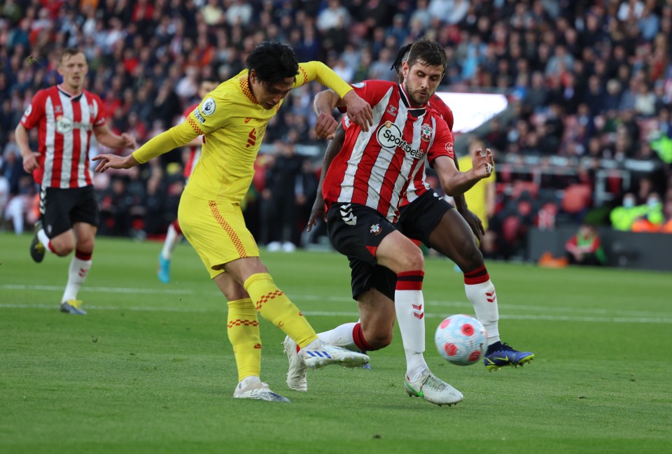 Takumi Minamino levelled the scoring for Liverpool