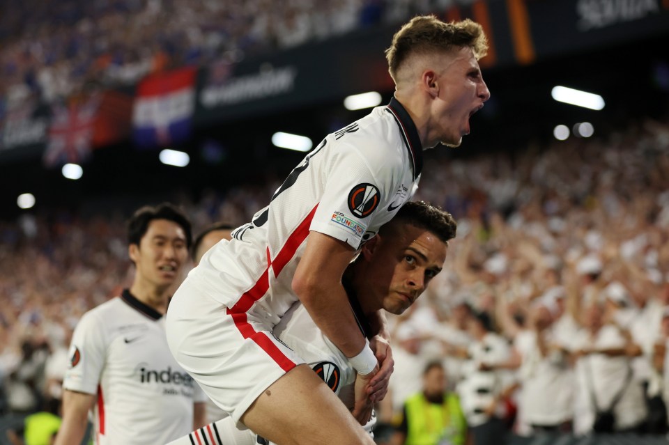 Rafael Borre levelled for Frankfurt just over ten minutes later and then scored the crucial spot-kick