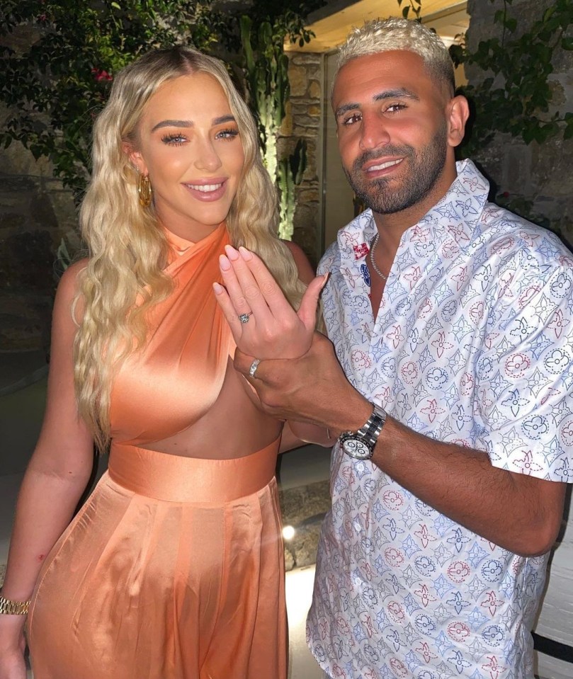 Riyad Mahrez proposed to Taylor with a huge £400k ring during a Mykonos holiday