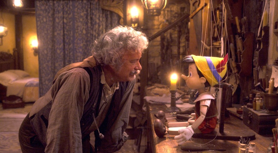 The Hollywood star plays Geppetto in the Disney film