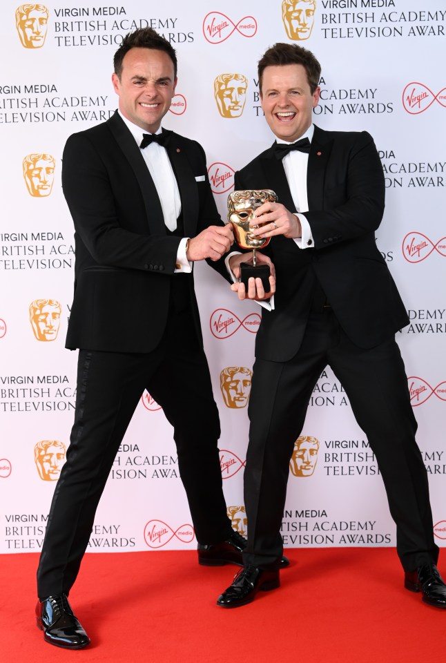 Ant and Dec won another award at Sunday's Television Baftas