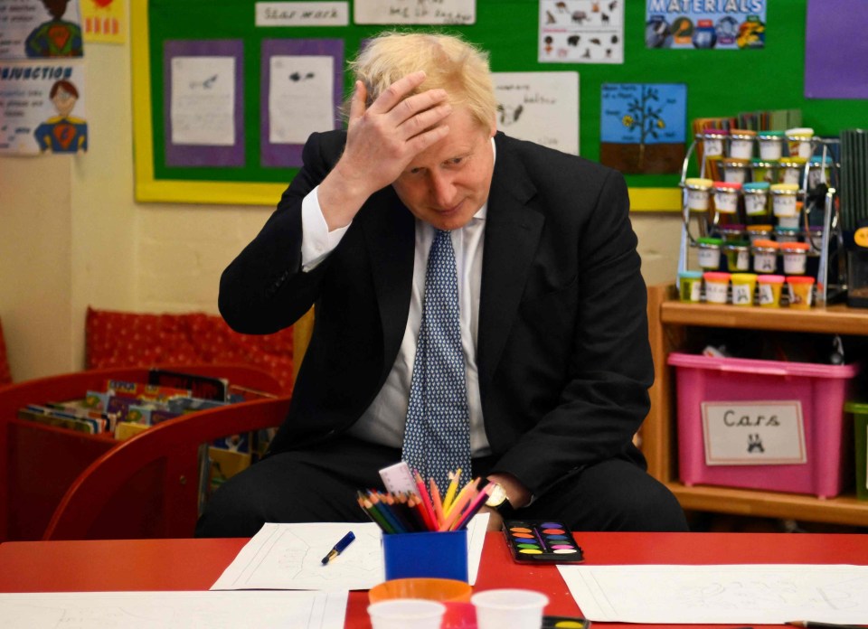 Boris Johnson visiting a school in London today after a bad set of local elections