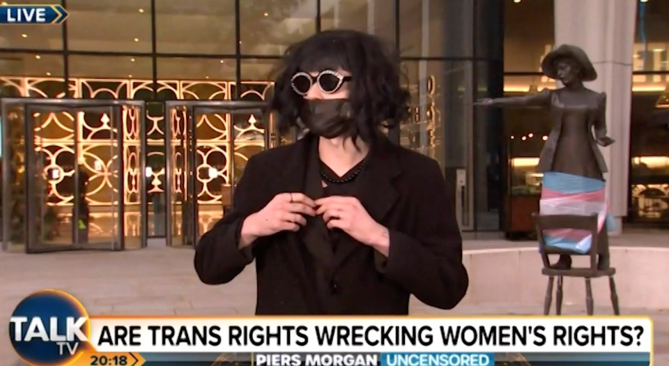 Trans rights activist swore on live TV