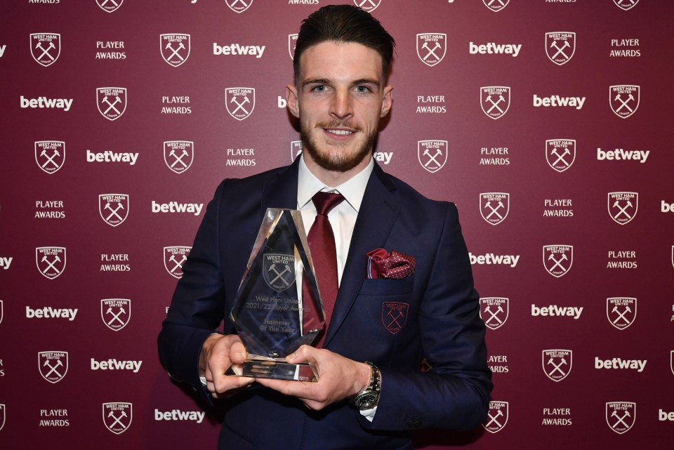 The star was voted as Hammer of the Year this week after a stunning campaign