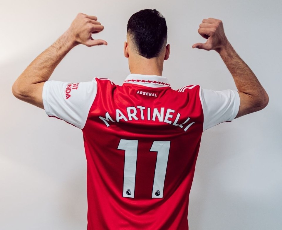 Gabriel Martinelli has been unveiled as Arsenal’s new No11