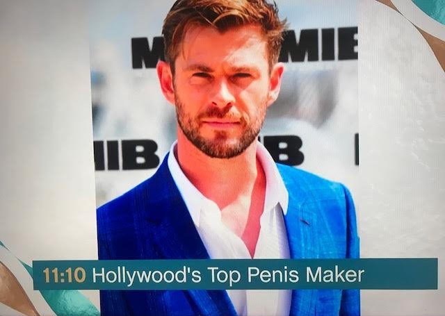 I’d been working under the assumption ‘Hollywood’s Top Penis Maker’ was James Corden’s agent, not Chris Hemsworth