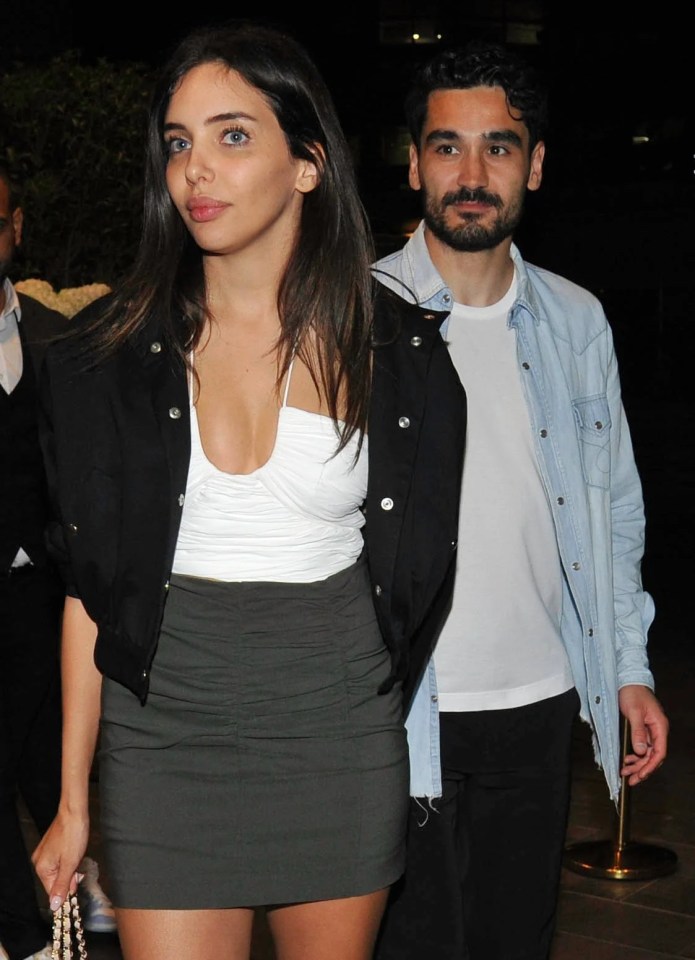 Ilkay Gundogan and wife Sara leave The Ivy in the early hours after celebrating Man City’s epic Premier league title win