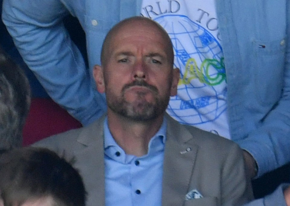 Erik ten Hag watched their 1-0 loss from the stands at Selhurst Park