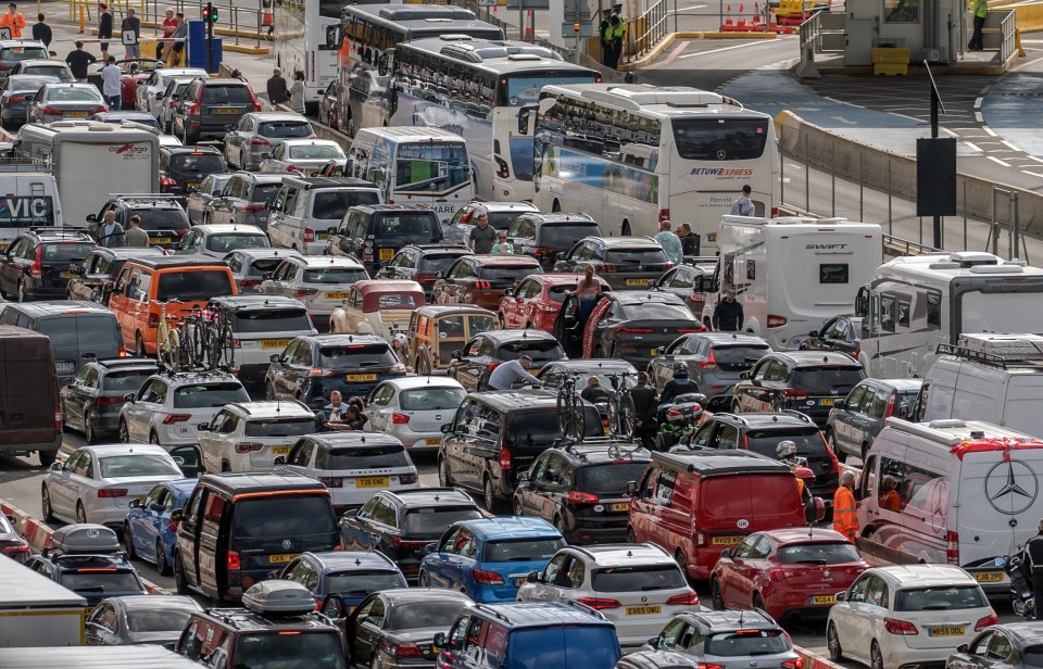 Queues at Dover took up to three hours to battle through today