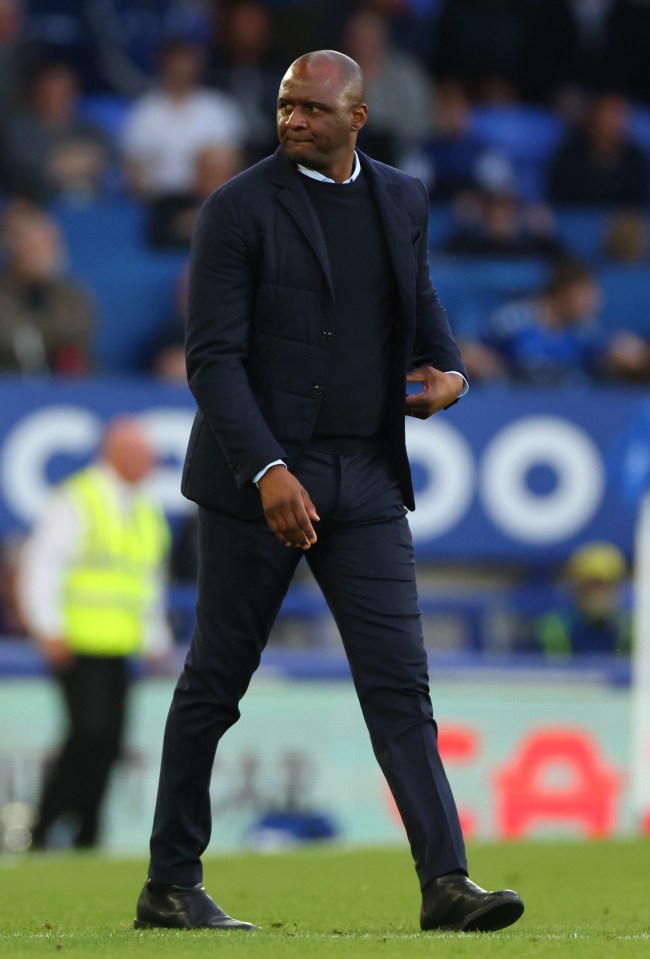 Crystal Palace boss Patrick Vieira was another who was caught up in disgusting scenes when Everton fans invaded the pitch following their win to stay in the Premier League