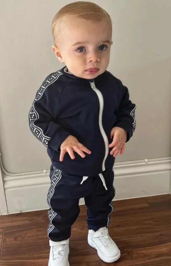 Dani Dyer posted a picture of son Santiago in a Fendi tracksuit