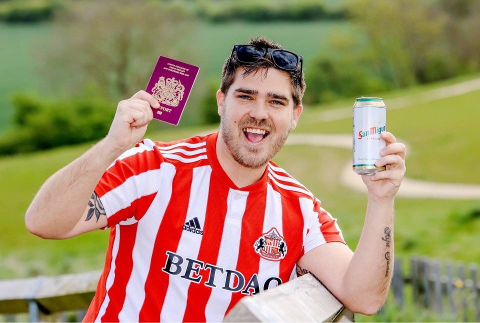 A Sunderland football fan is travelling to Wembley via ­Menorca as it’s cheaper than getting a train or bus to London