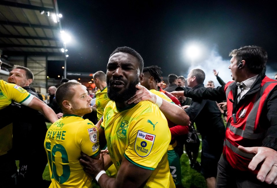 Port Vale star Mandela Egbo says he was attacked by fans in yet more ugly scenes by pitch invaders