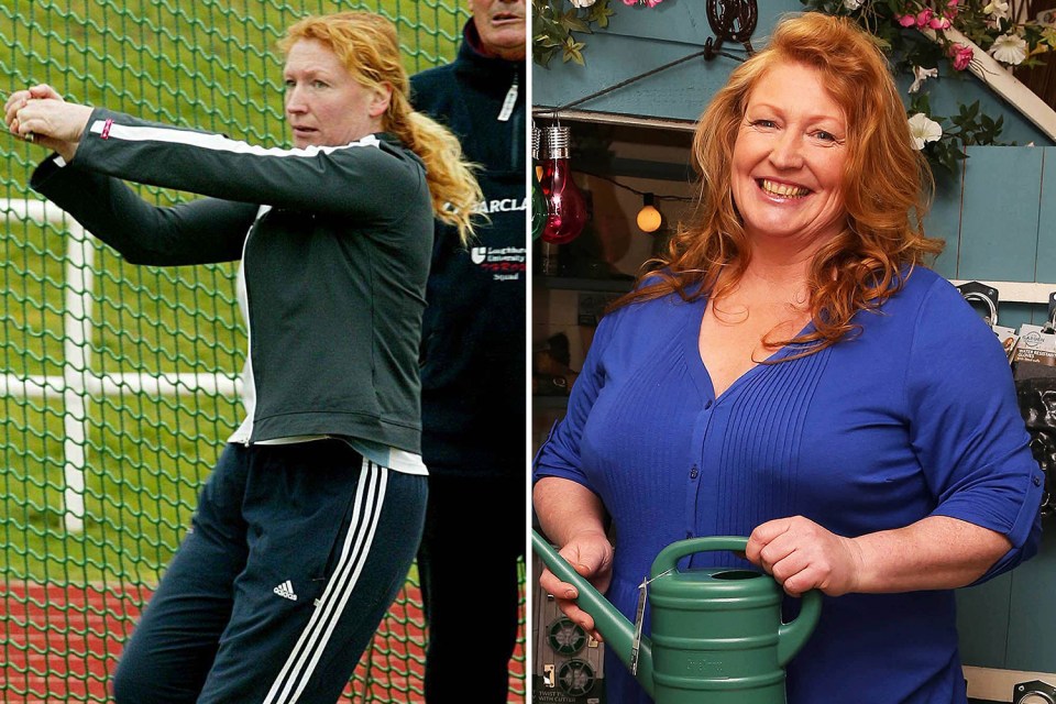 Charlie Dimmock  training for The Games on Channel 4