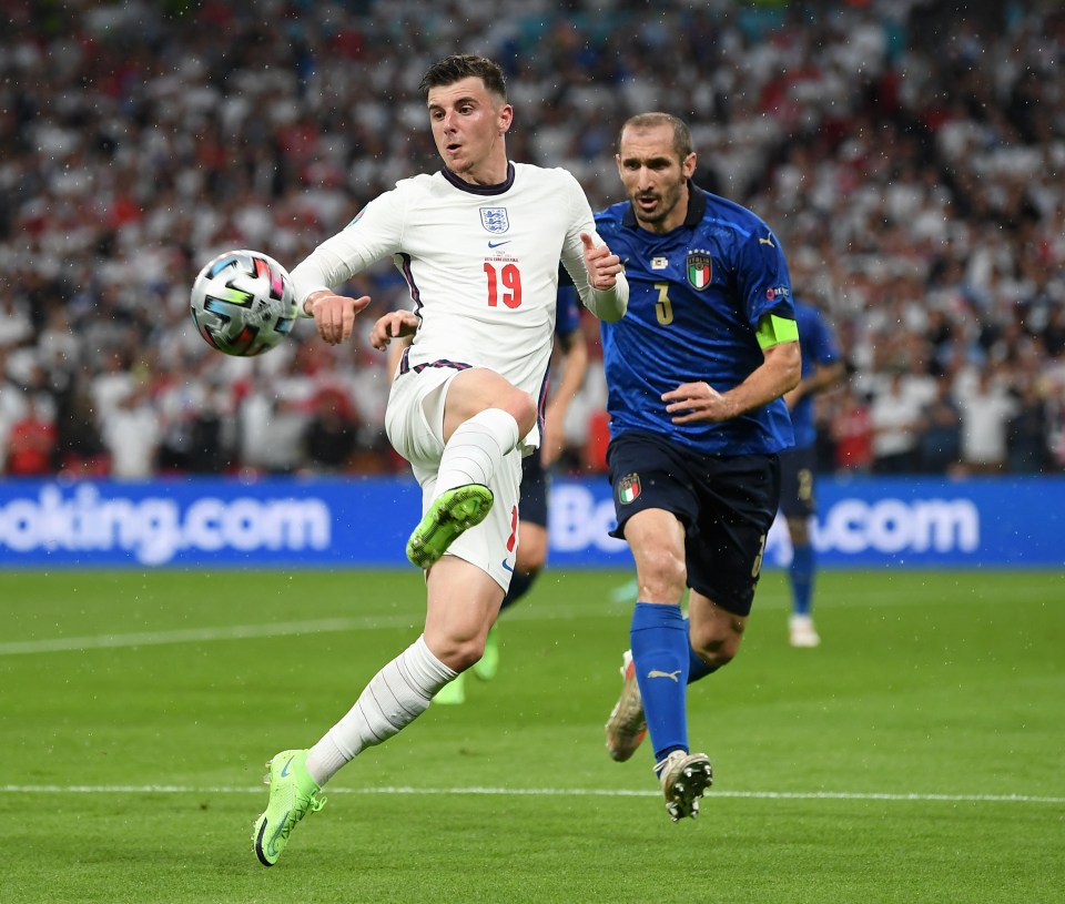 Mount saw heartbreak with England as they lost the Euro final to Italy at Wembley