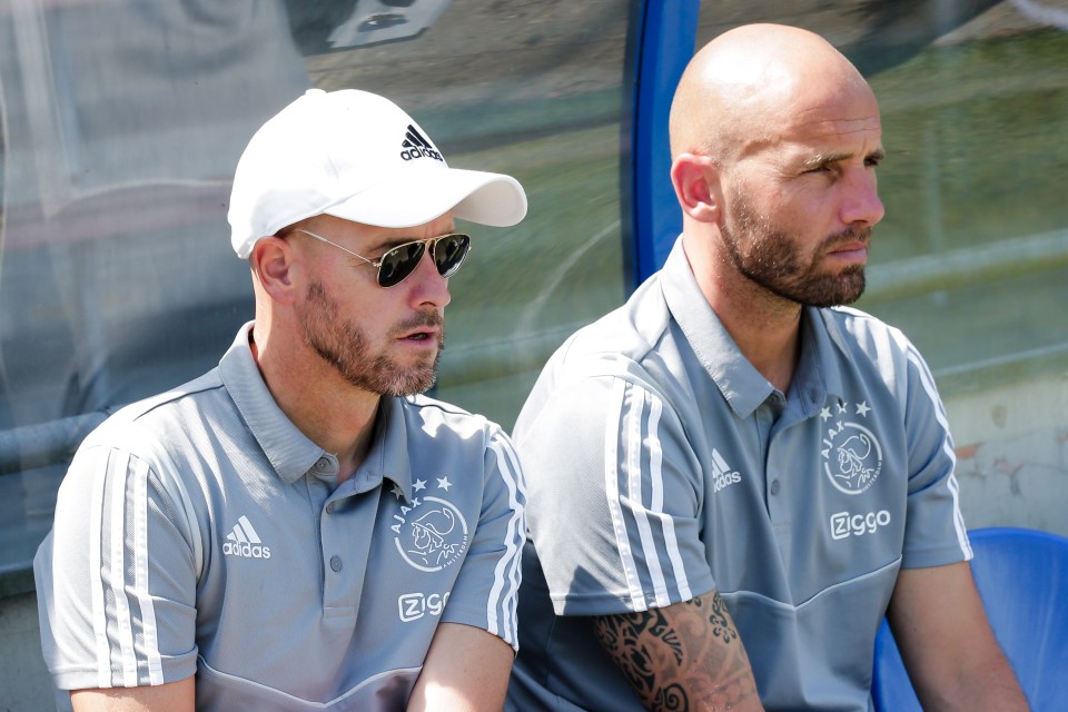 Mitchell van der Gaag (right) will be Ten Hag's assistant