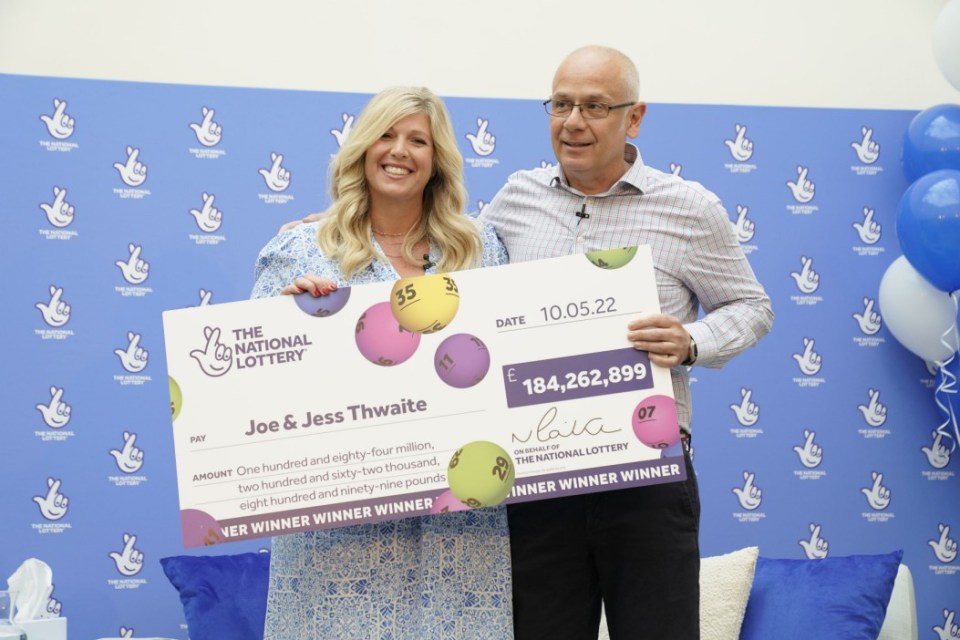 Joe and Jess Thwaite won an astounding £184million