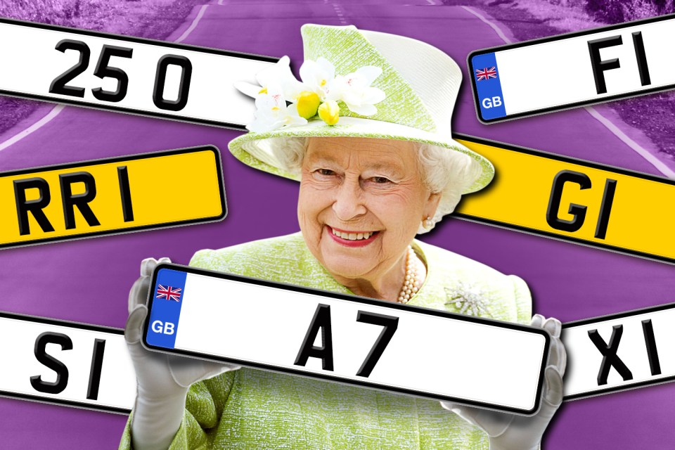 The Queen's number plate is one of the first to ever be released in Britain