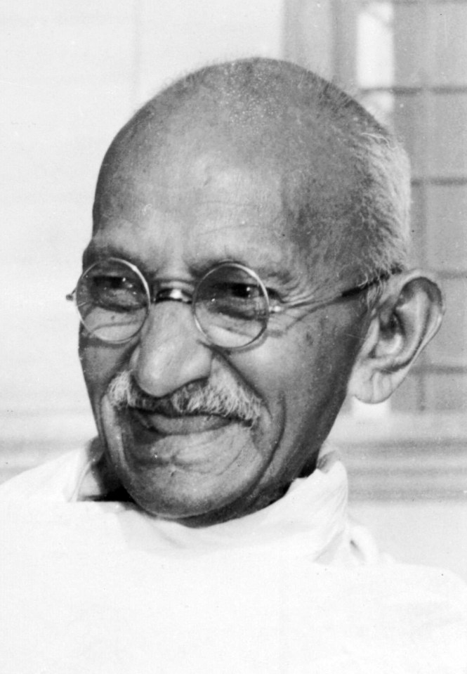 The American also cites pacifist Mahatma Gandhi