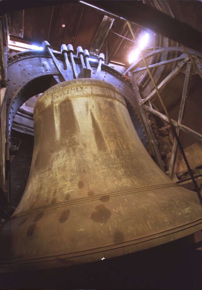 The 16-ton church bell is the largest in Britain