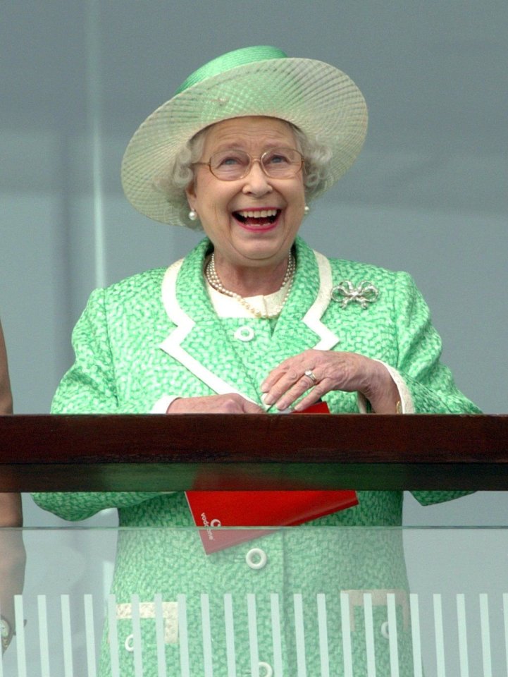 Her Majesty pictured at the Derby in 2005