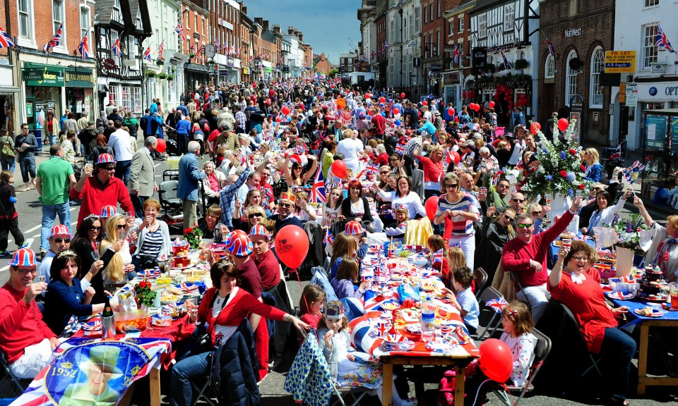 A street party to commemorate the Queen's Diamond Jubilee in Leicestershire in 2012