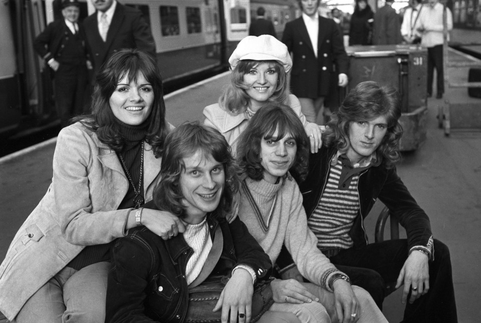 The New Seekers on their way to Edinburgh to represent the UK in the 1972 Eurovision Song Contest