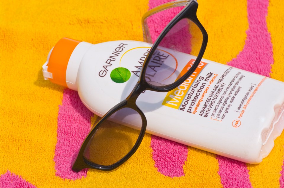 Sun cream can be less effective on your skin when left in the car on a hot day