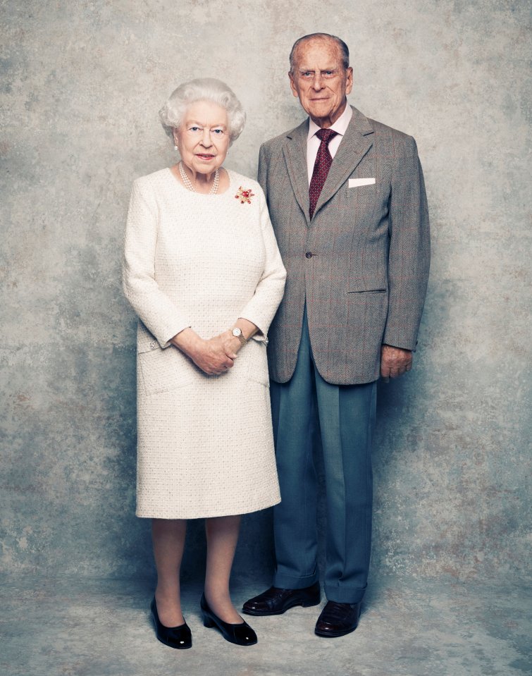 The Queen released this portrait with Prince Philip to mark her 70th wedding anniversary