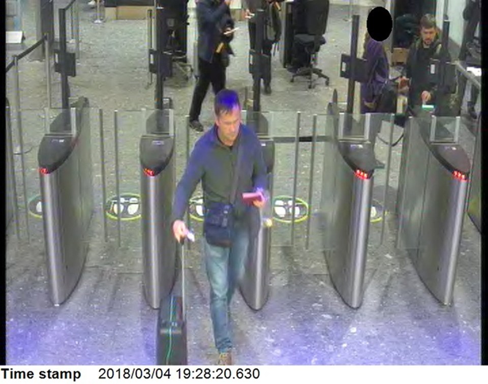 CCTV footage of one of the two Russian agents accused of the 2018 Novichok poisoning as he entered the country at Heathrow