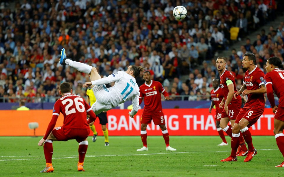 Bale scored a spectacular overhead kick in the 2018 Champions League final