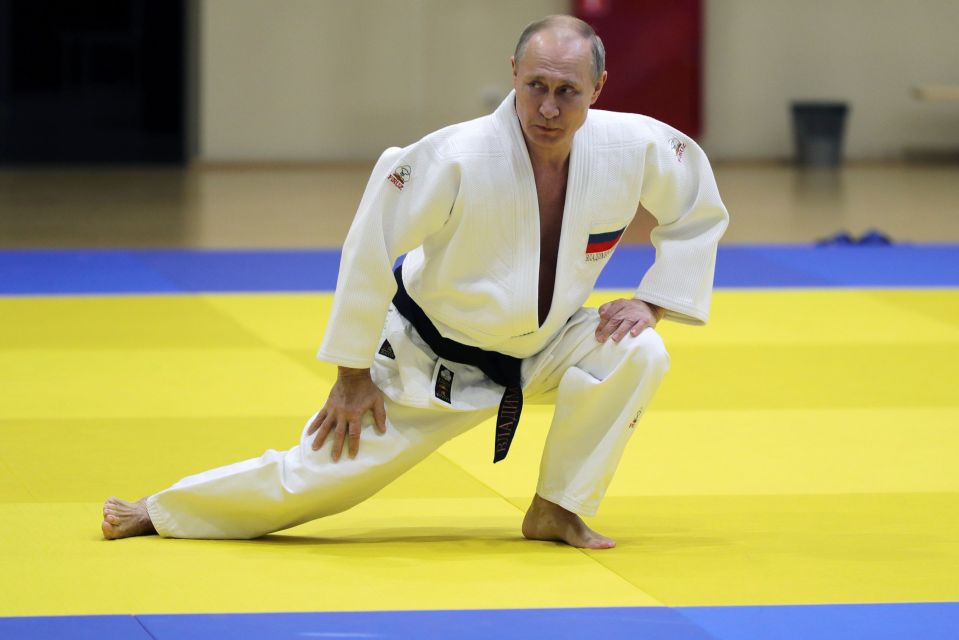 2019: Putin was well enough to take part in training with Russia's national judo team