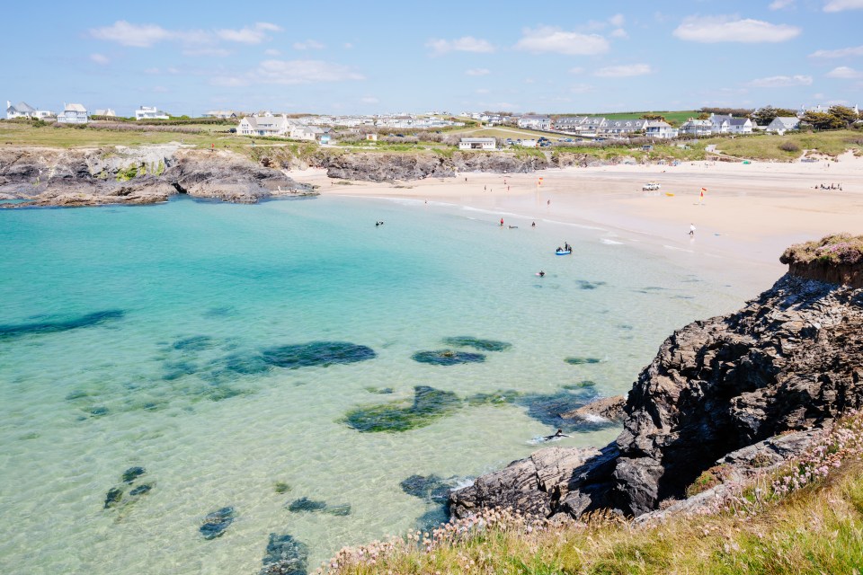 Treyarnon Bay Beach, near Padstow in Cornwall is the beach with the cleanest water in Britain