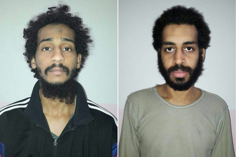 David was murdered by an abhorrent ISIS cell in Syria in 2014 - pictured El Shafee Elsheikh, left and Alexanda Kotey