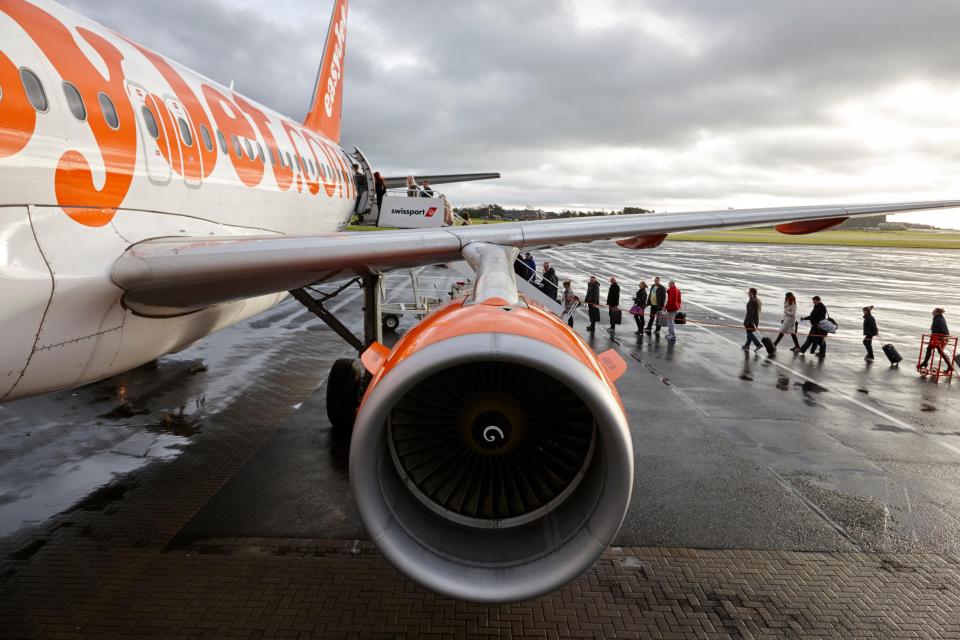 Six easyJet flights were cancelled yesterday, leaving hundreds stranded at the airport