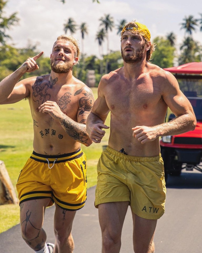 Jake Paul pictured with his older brother Logan