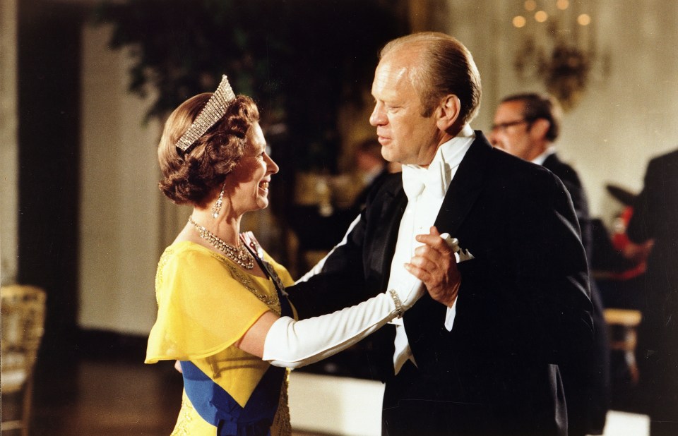 Her Majesty dancing with Gerald Ford at the White House in 1976