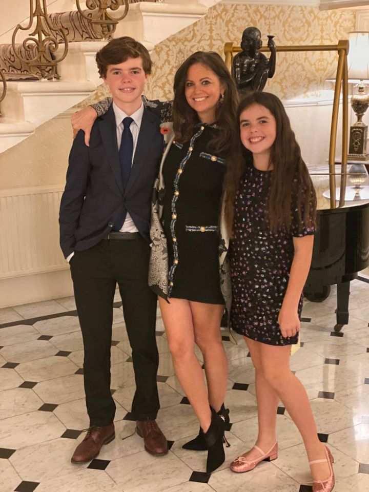 Deborah James with her kids Eloise and Hugo