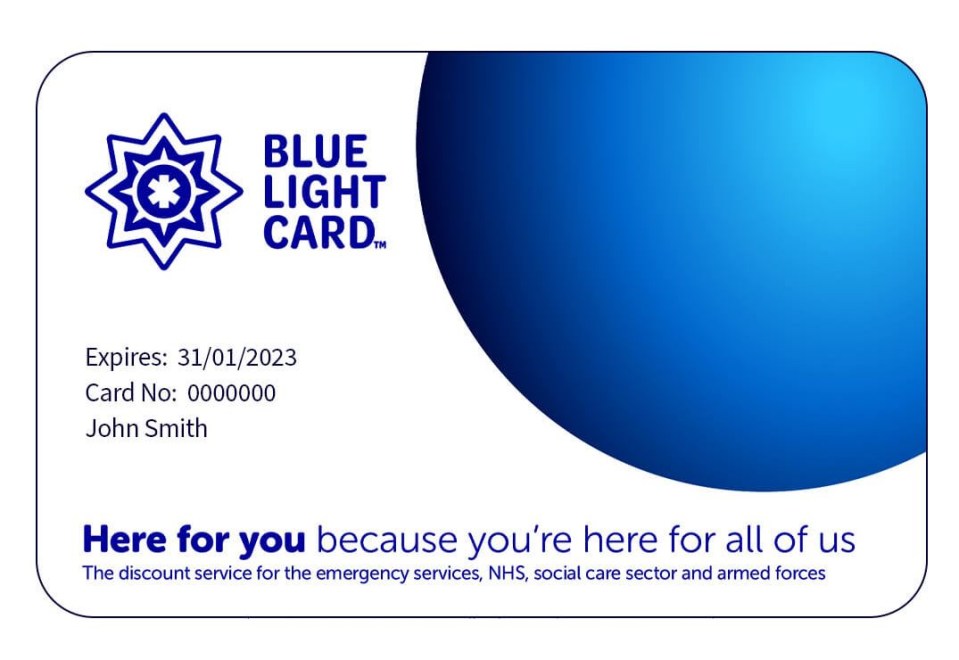 a blue light card that expires on 31/01/2023