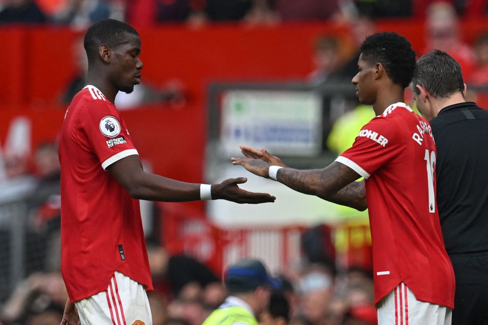 Paul Pogba (left) and Marcus Rashford could both leave United this summer