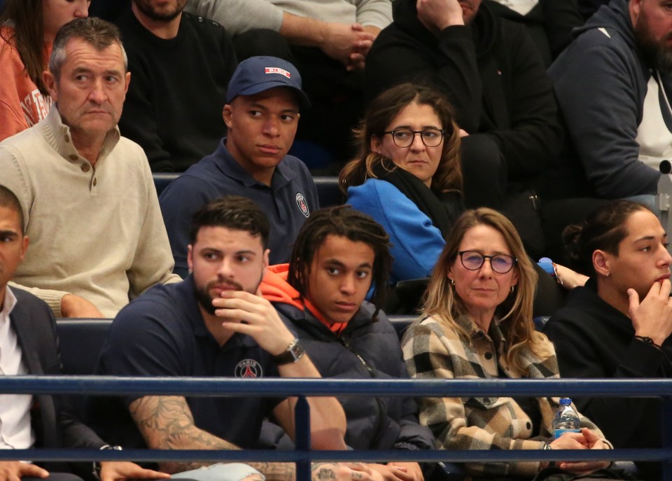 Kylian Mbappe pictured with his mother Fayza Lamari in March